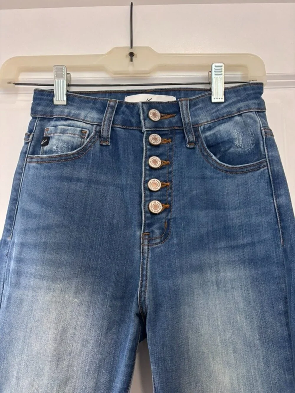 KanCan High Rise Distressed Blue Jeans - Picture 2 of 7